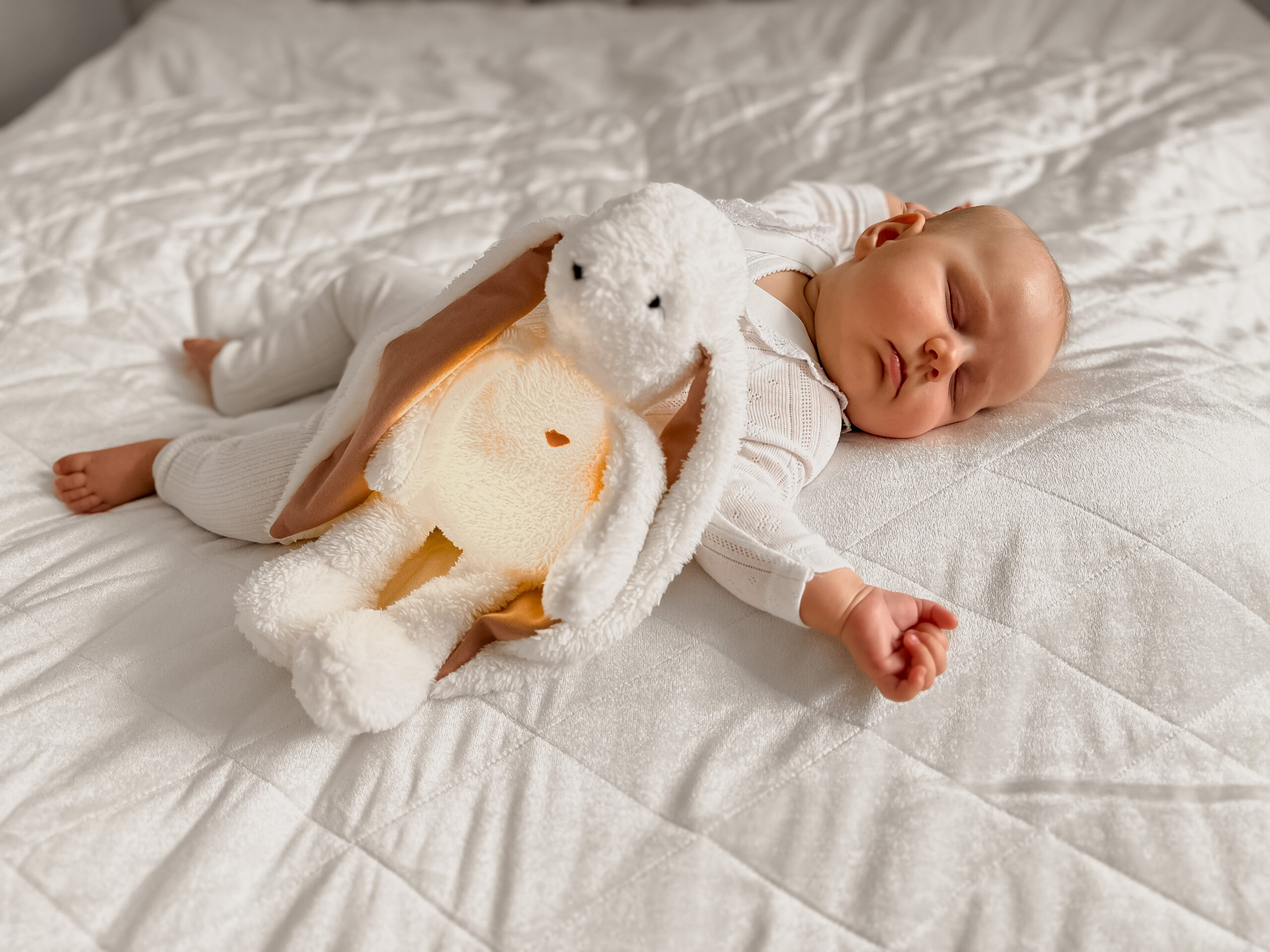 Peluche Tapoteuse Bébé Avec Télécommande - 3 Modes, Chaleur Apaisante - Pour Sommeil Et Réconfort (68x25x16cm)
